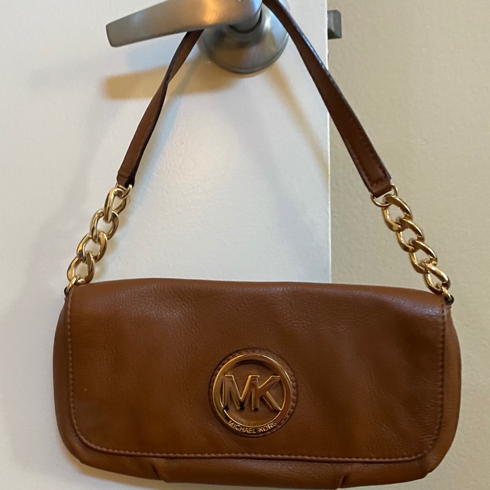 MICHAEL KORS Caramel Leather small bag!